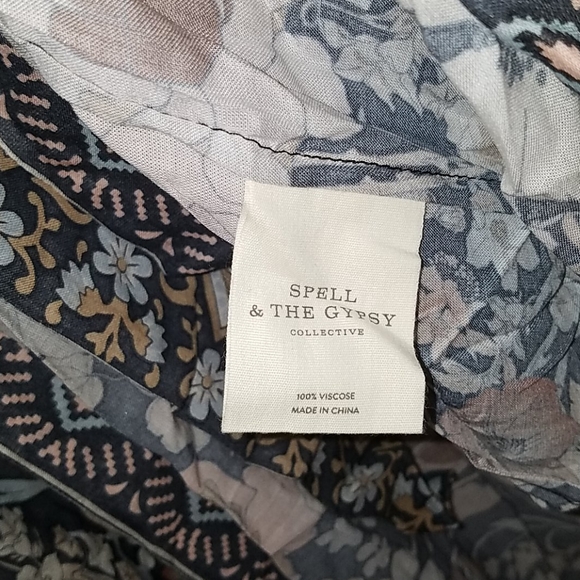 Amethyst Kimono FP x Spell Amethyst Nightfall Kimono Duster S/M robe maxi NWT - Picture 10 of 16